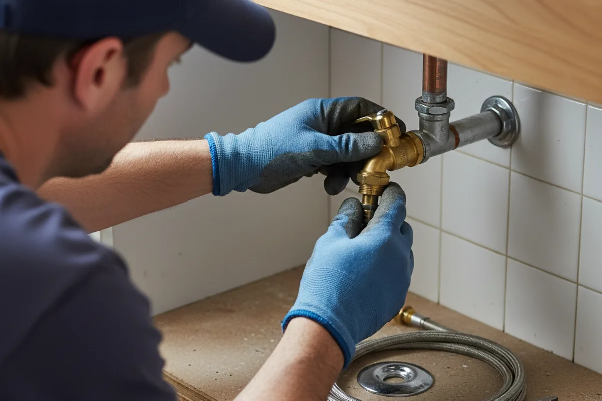 Shutoff valve and fitting work during Emergency Plumbing in Argos